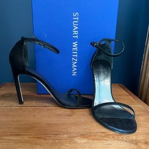 Stuart Weitzman Nudist Song sandal size 9 Black